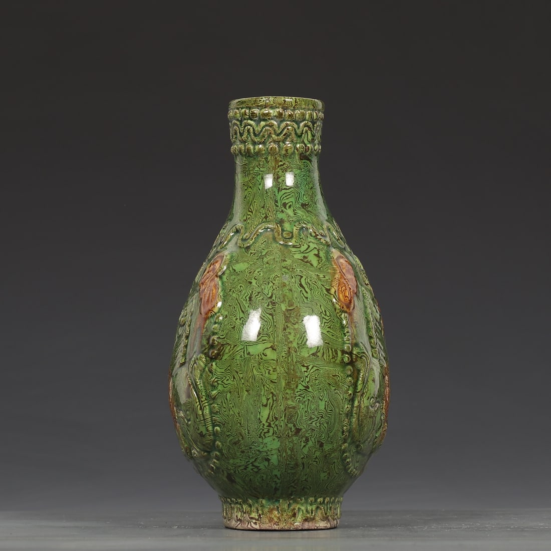A Exquisite Green Glazed Figure Pattern Ewer - 5