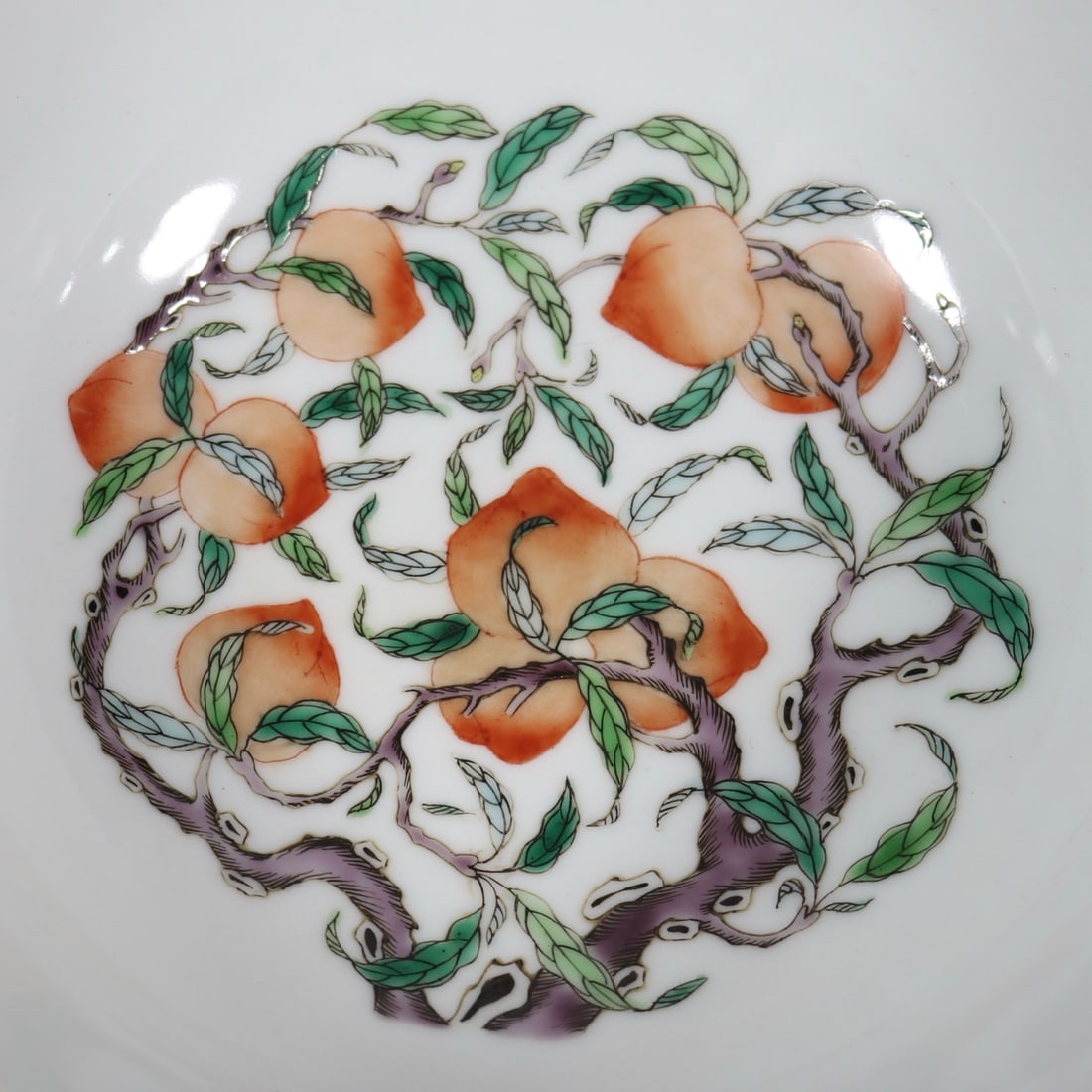 A Exquisite Ruby Red-Glazed Peach Pattern Bowl - 4