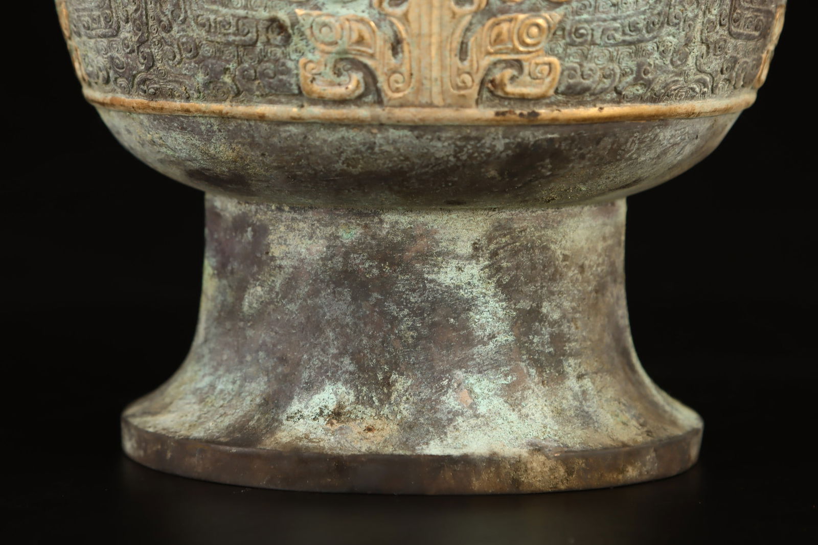 A Exquisite Gilt Silver Beast-Face Pattern Vase - 4