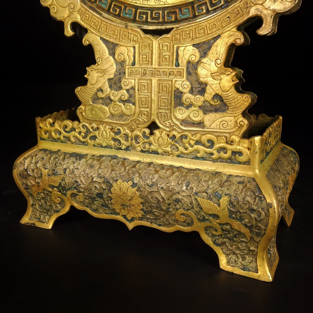 A Exquisite Bronze Gilt Human Pattern Screen - 6
