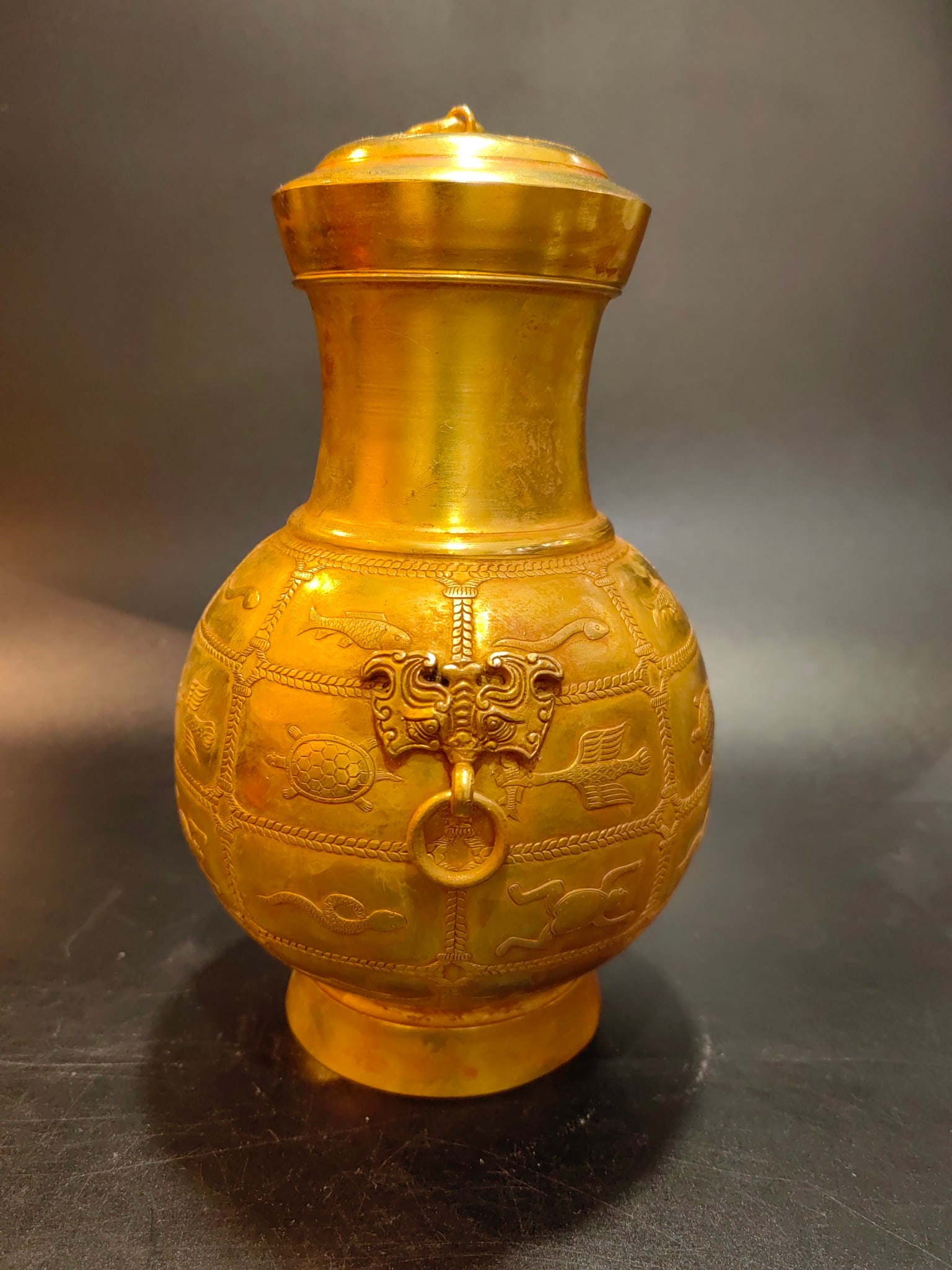 A Exquisite Gilt Silver Jar - 3