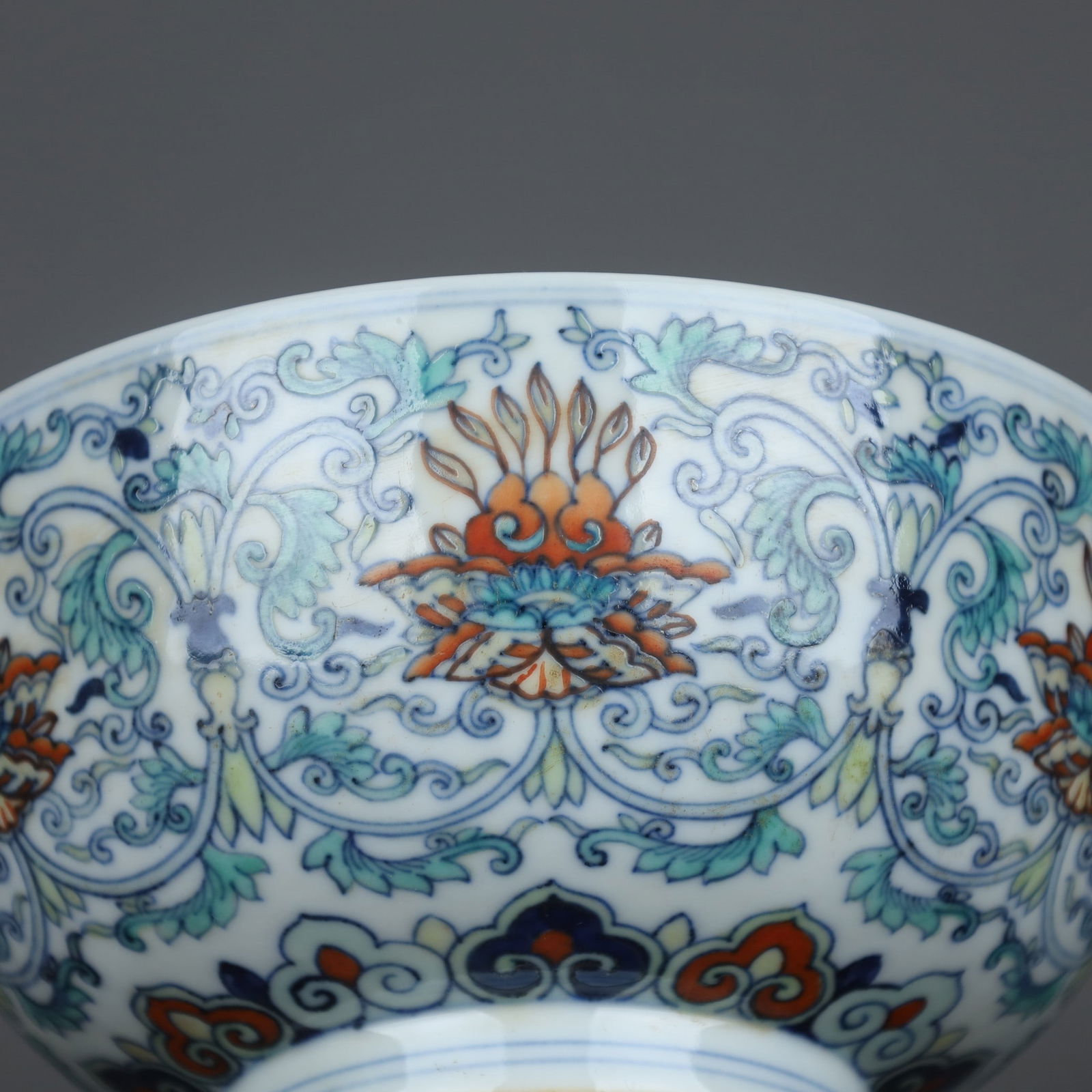 A Exquisite Doucai Lotus Pattern Bowl - 5