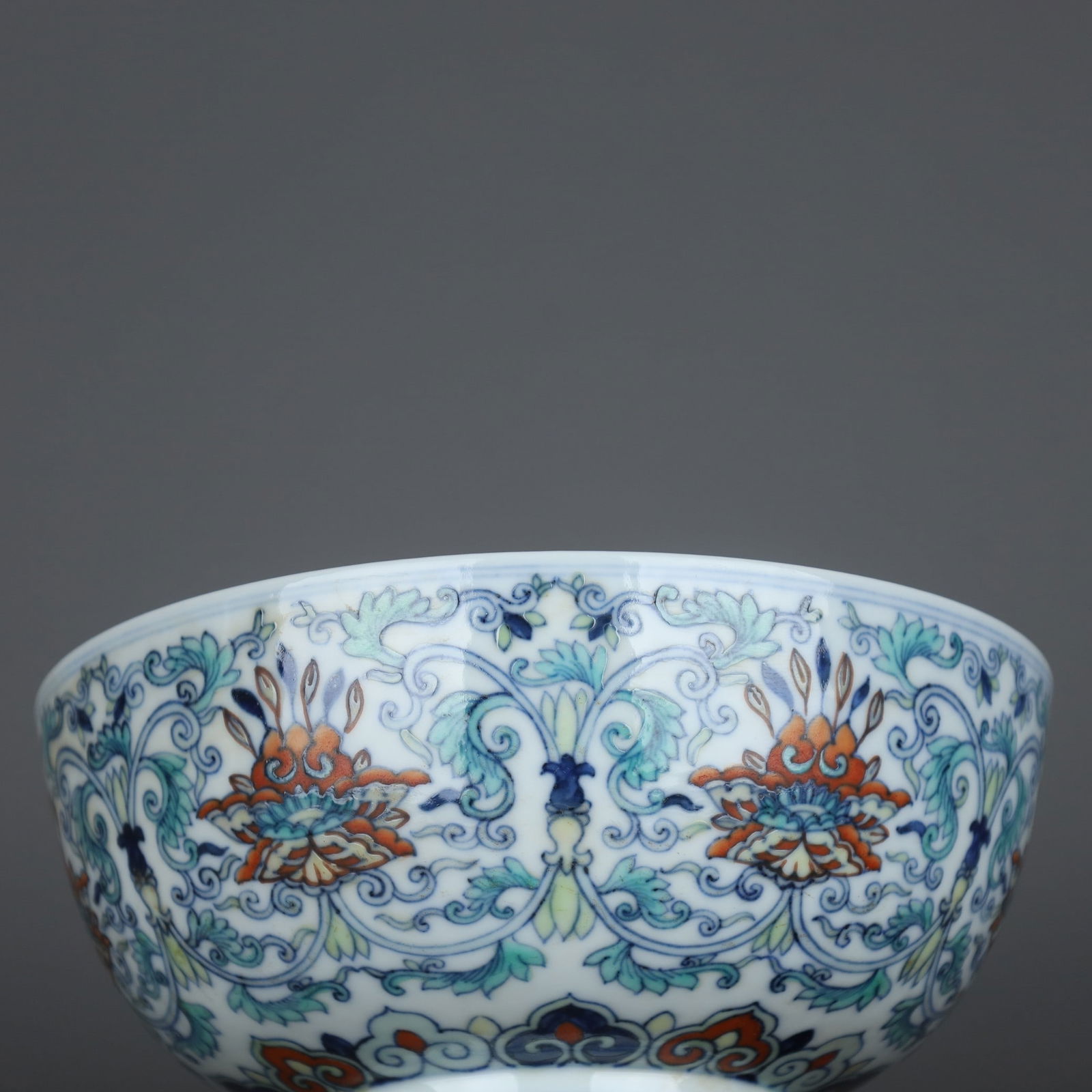 A Exquisite Doucai Lotus Pattern Bowl - 6