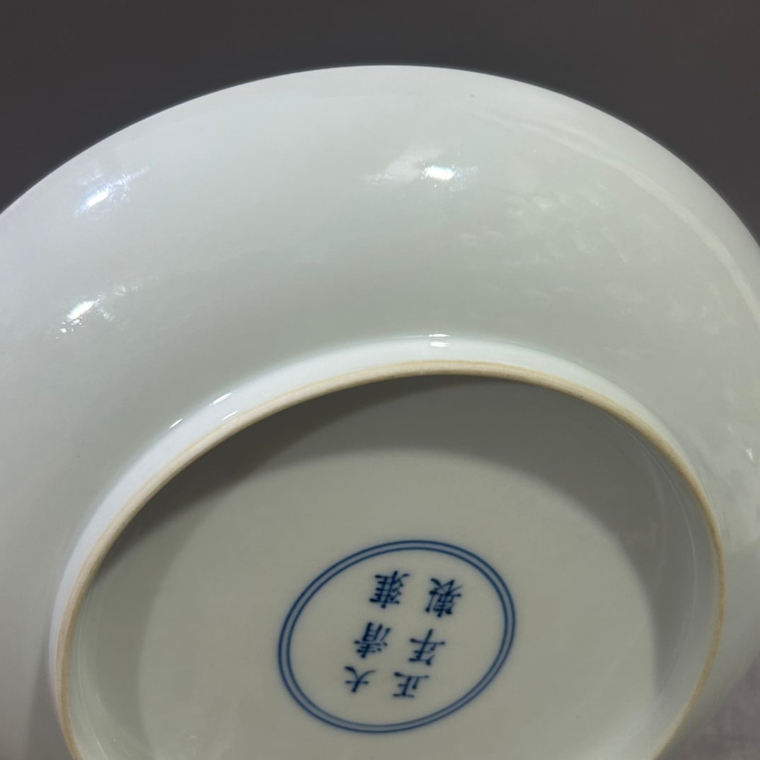 A Exquisite Doucai Crane Pattern Plate - 5