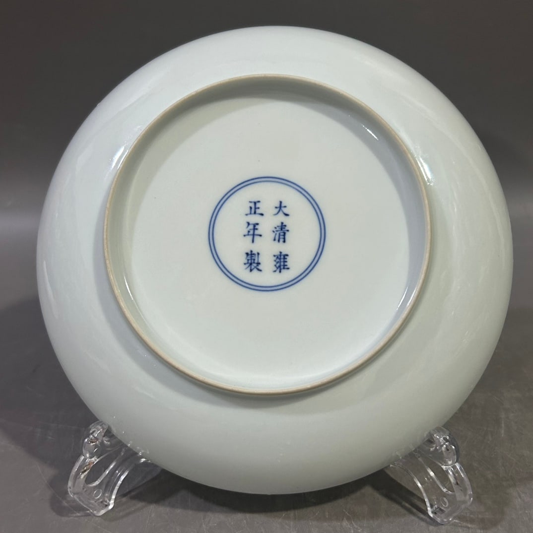 A Exquisite Doucai Crane Pattern Plate - 6