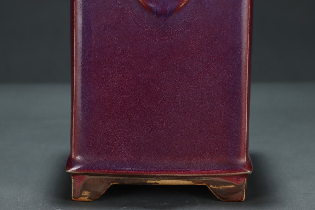 A Exquisite Jun yao Double-Ears Square Vase - 6