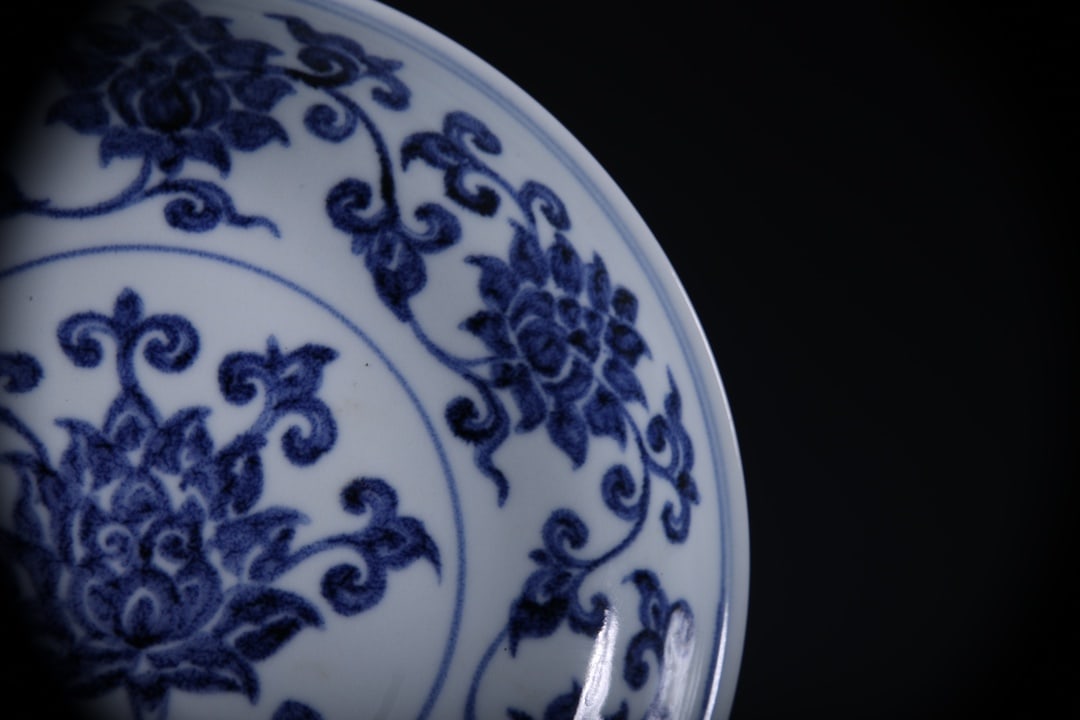 Blue and White Lotus Pattern Plate - 3