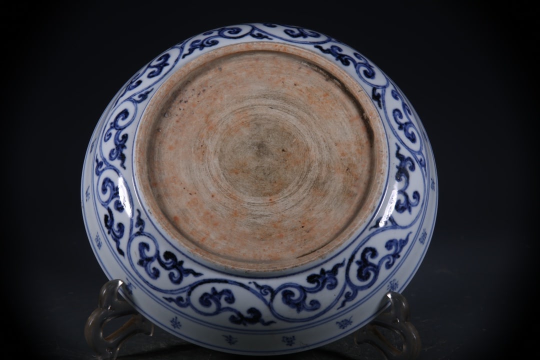 Blue and White Lotus Pattern Plate - 5