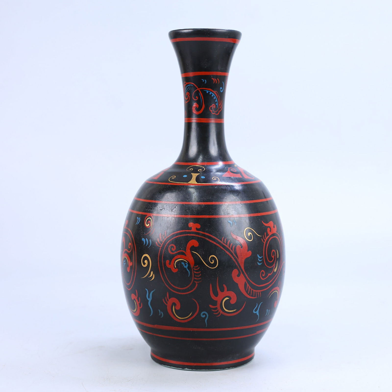 A Exquisite Black Ground Doucai Dragon Pattern Vase - 2
