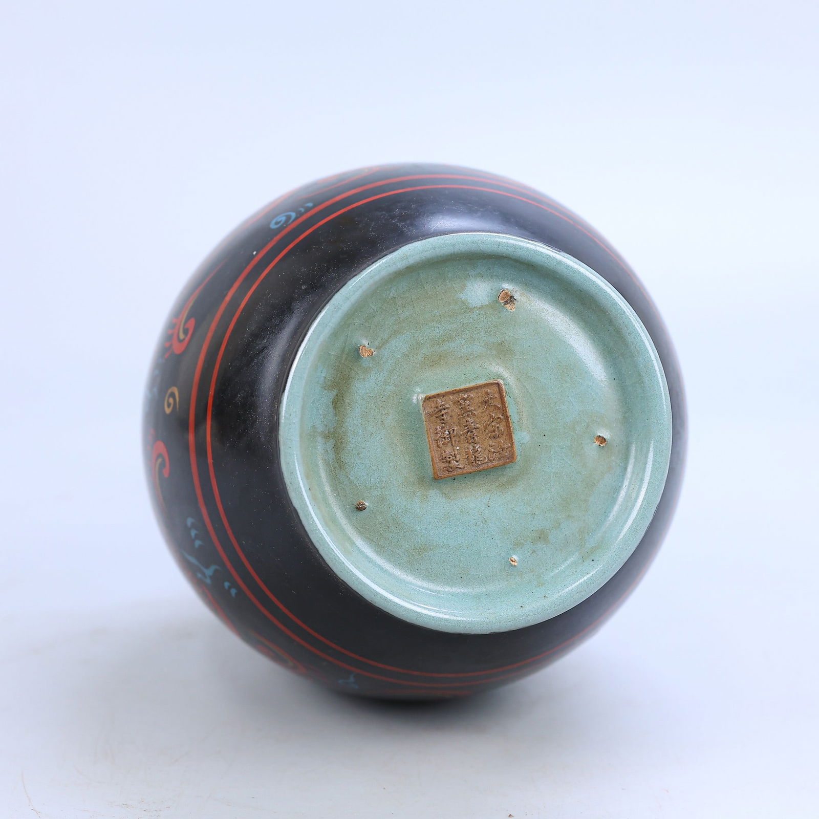 A Exquisite Black Ground Doucai Dragon Pattern Vase - 3