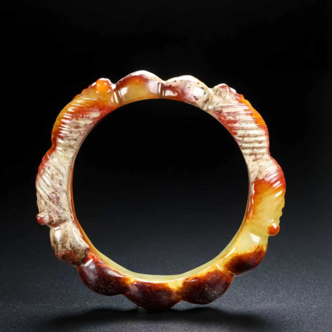 A Exquisite Hotan Jade Cicada Bracelets: A Exquisite Hotan Jade Cicada Bracelets,Han Dynasty, China,Size:2.3inx0.5in,Weight:63.5g 和田玉蝉镯子,中国汉代