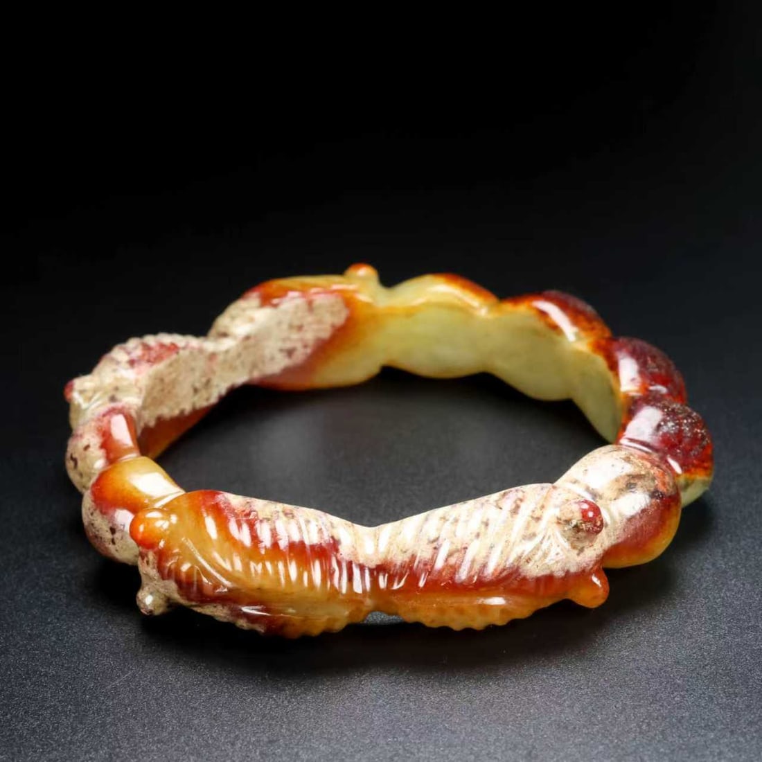 A Exquisite Hotan Jade Cicada Bracelets - 2