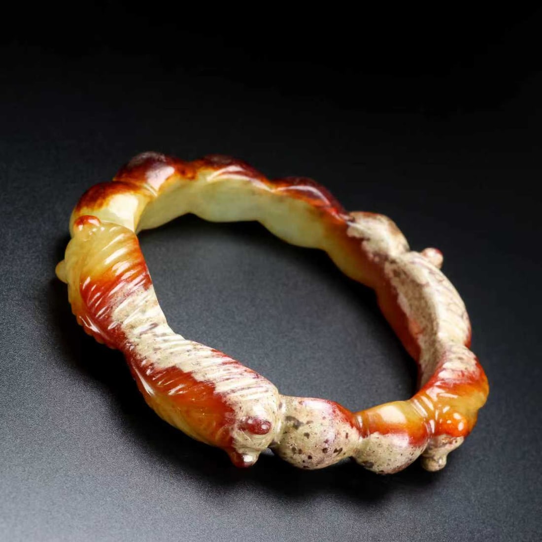 A Exquisite Hotan Jade Cicada Bracelets - 5