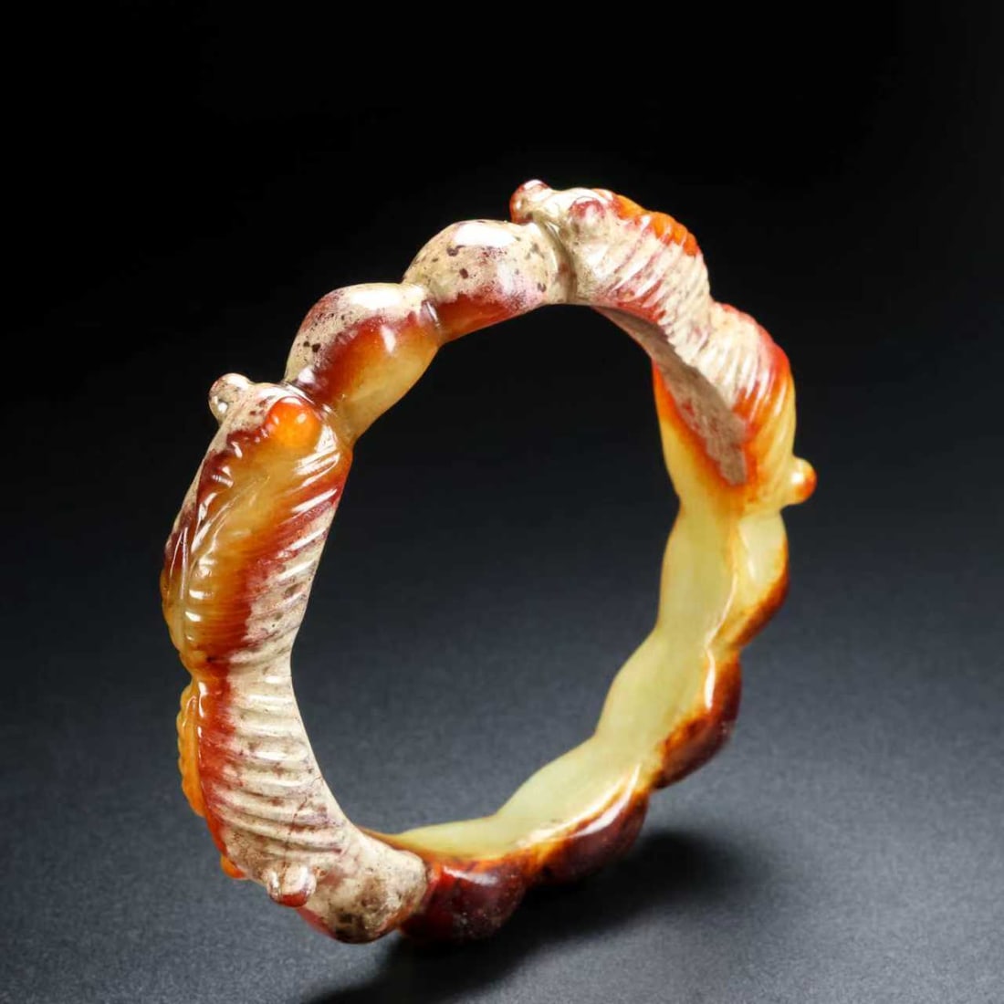 A Exquisite Hotan Jade Cicada Bracelets - 9