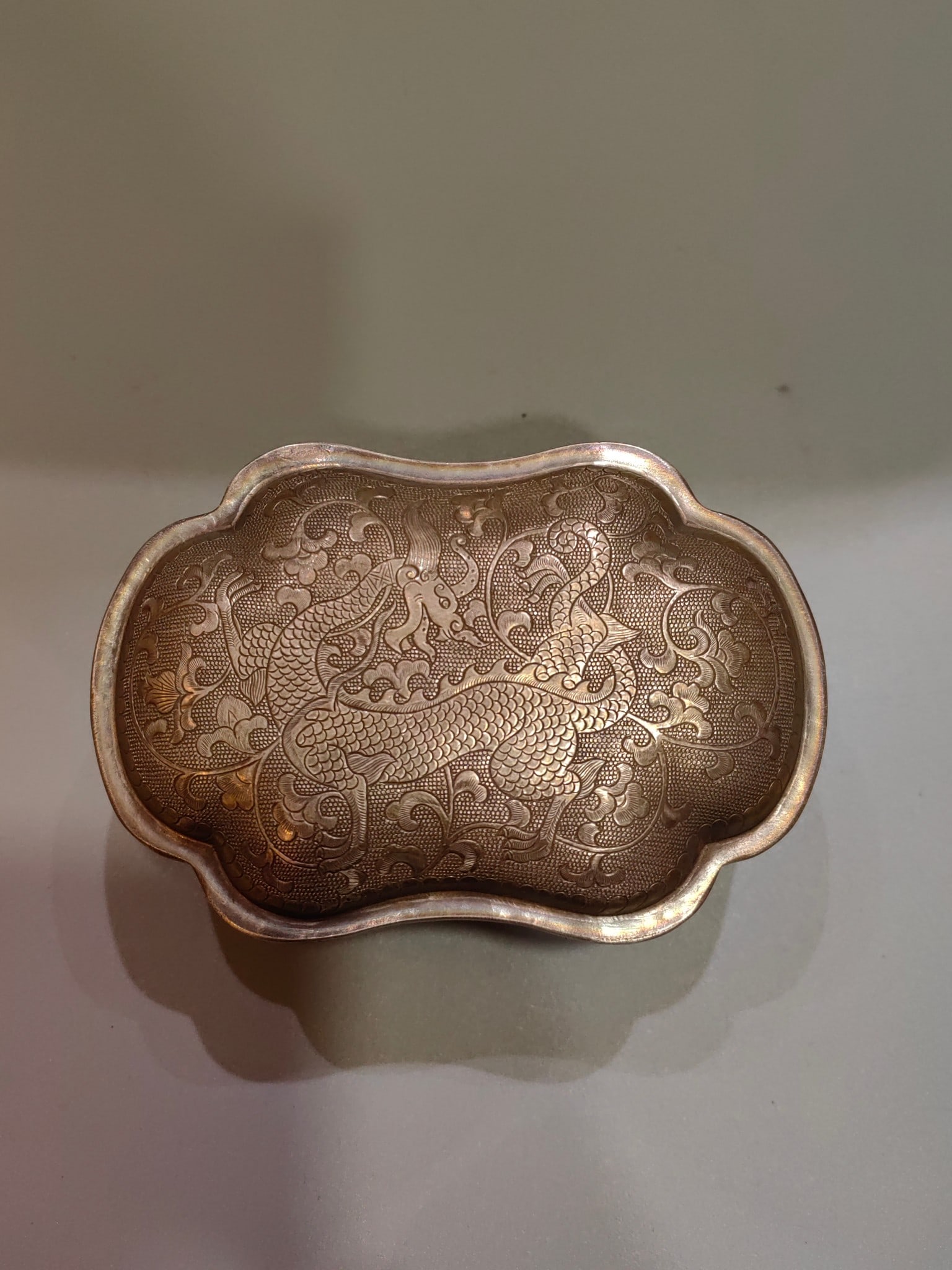 A Exquisite Silver Carved Dragon Pattern Box - 5