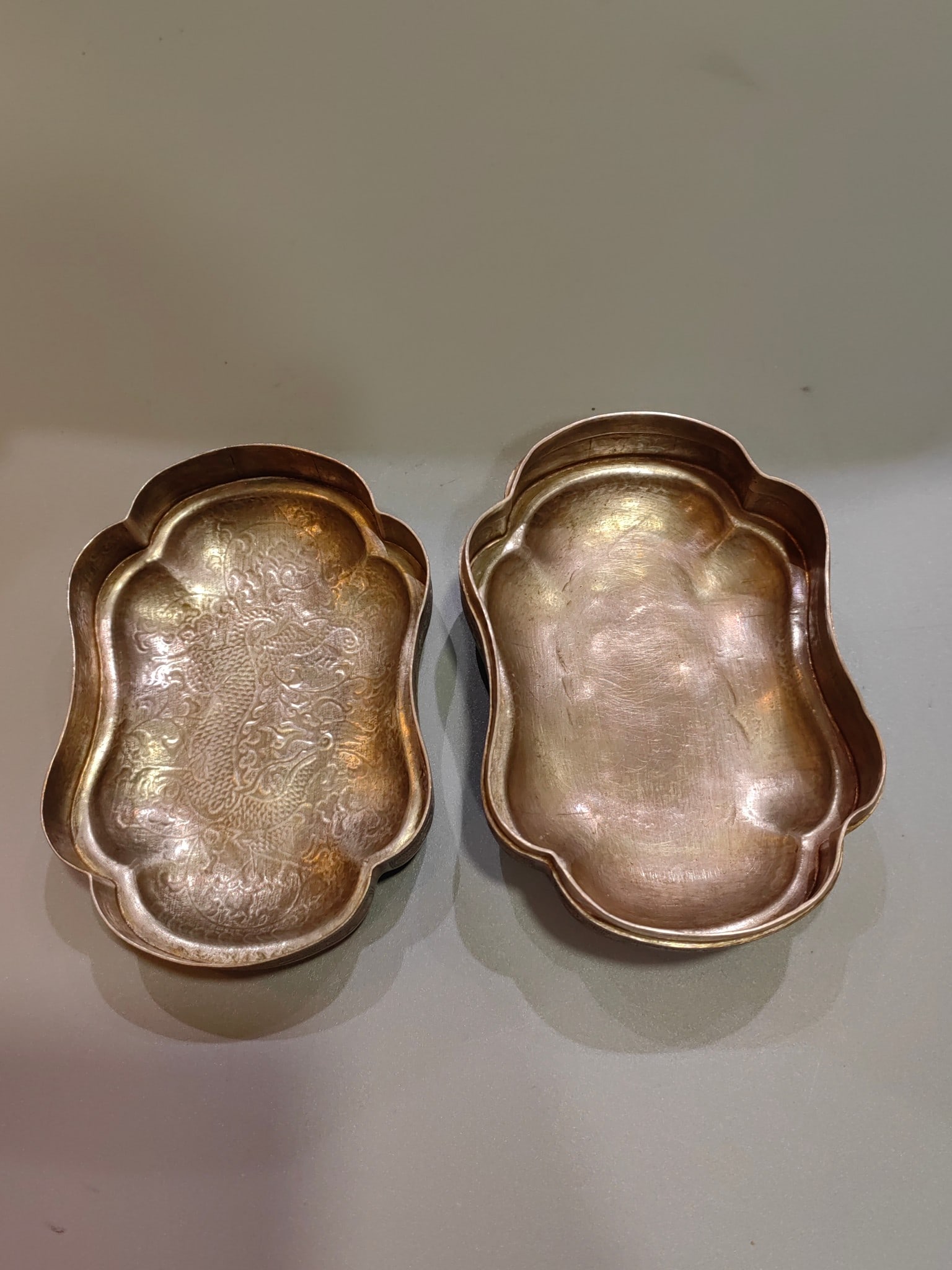 A Exquisite Silver Carved Dragon Pattern Box - 8