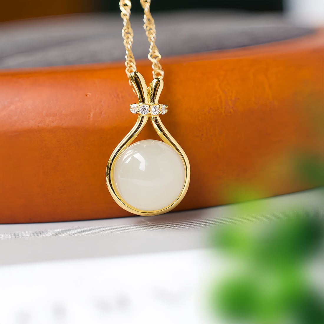 A Exquisite Silver Inlaid Hotan Jade Bead Pendant: A Exquisite Silver Inlaid Hotan Jade Bead Pendant,Size:0.3inx0.3in 银镶和田玉珠子吊坠