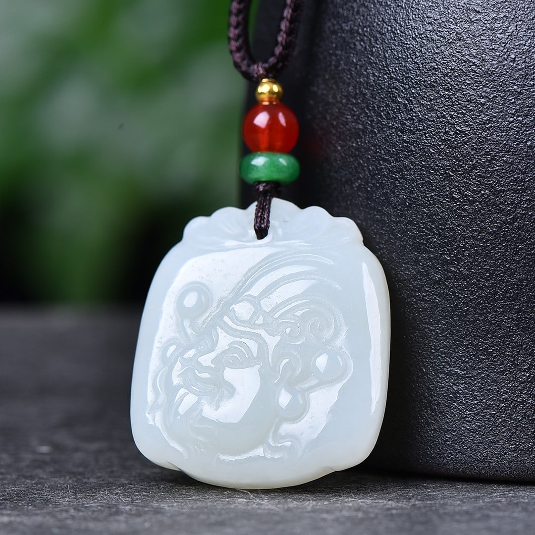 A Exquisite Hotan Jade Figures Pattern Pendant - 3