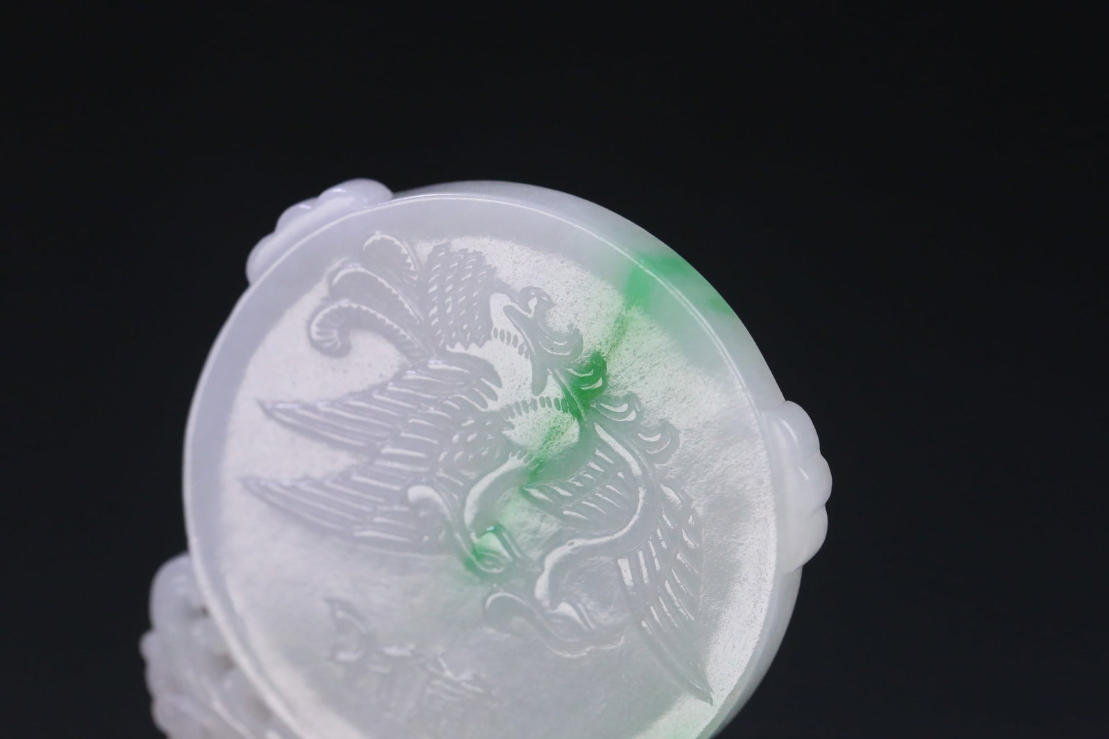 An Exquisite Jadeite Phoenix Pattern Brand - 9