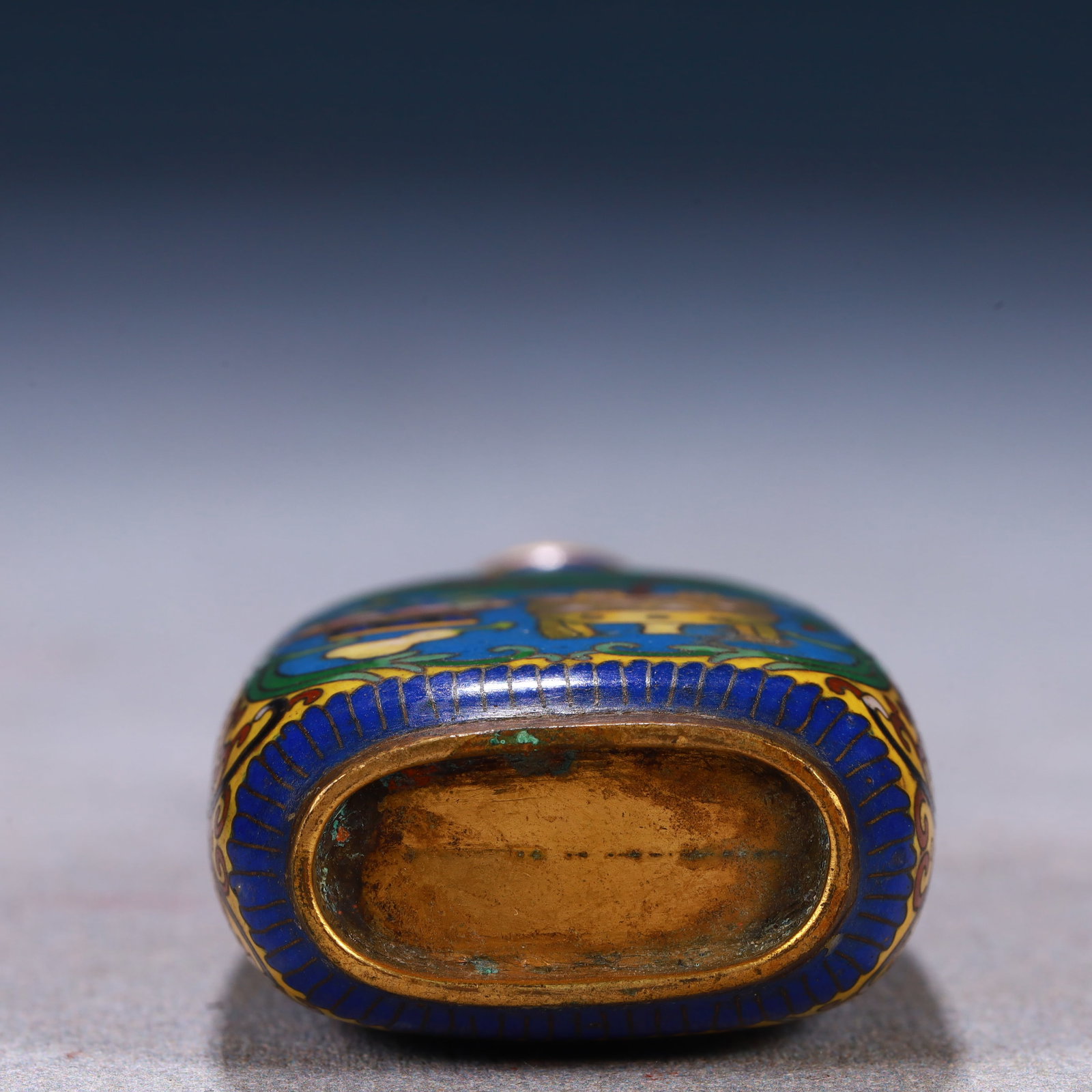 An Exquisite Cloisonne Flower Pattern Snuff Bottle - 6