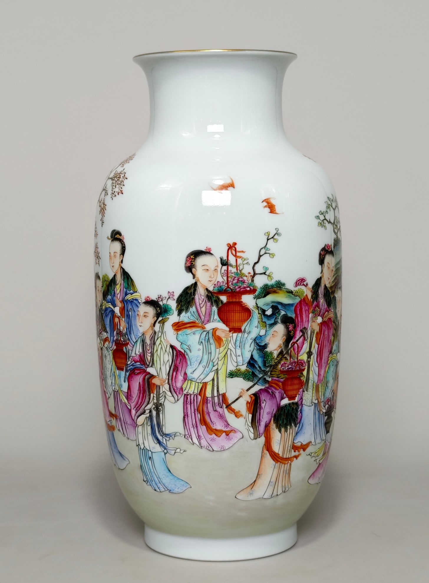 A Rare Famille-Rose Character and Story Pattern Vase (1 of 7)