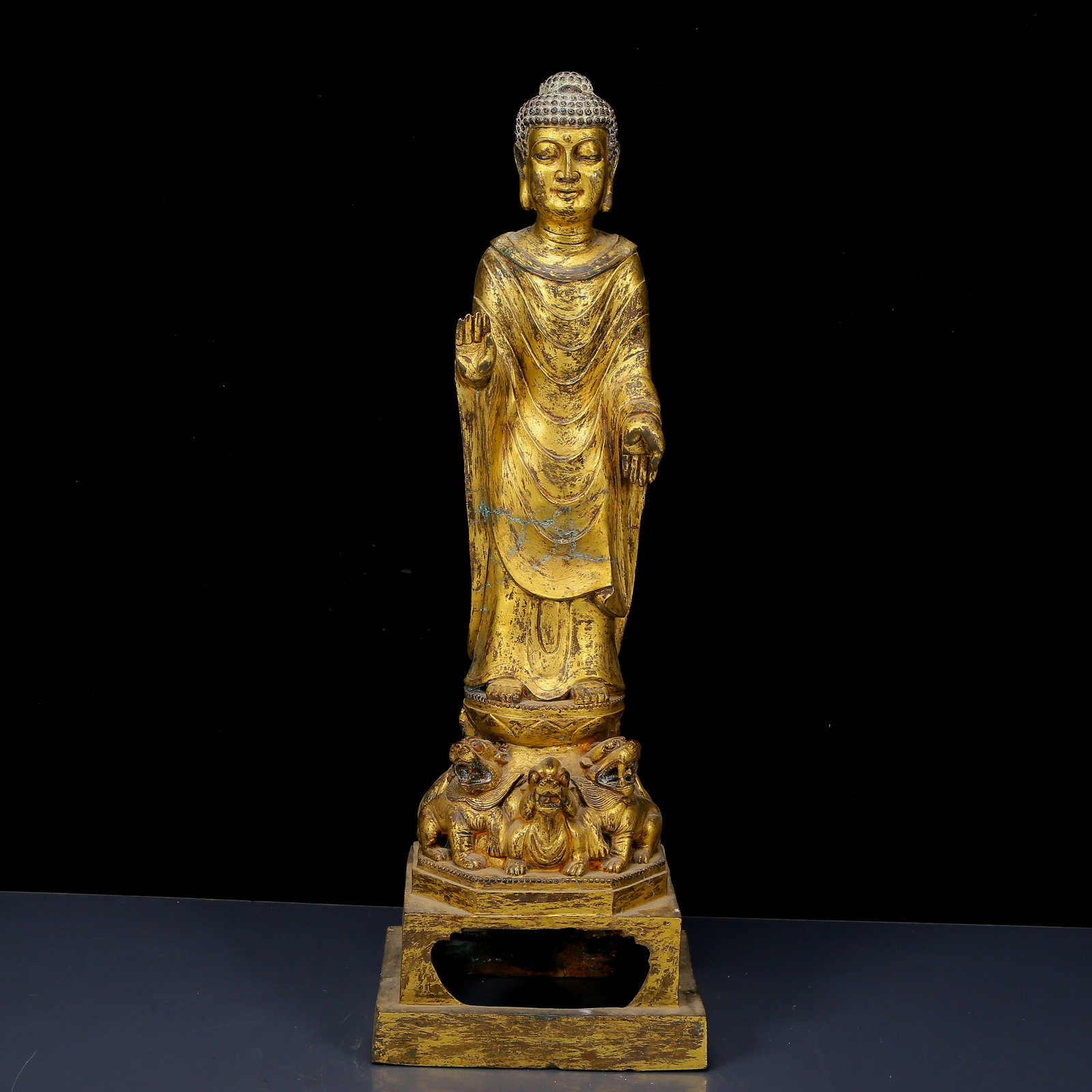 A Huge Gilt Bronze Statue of Sakyamuni (1 of 9)