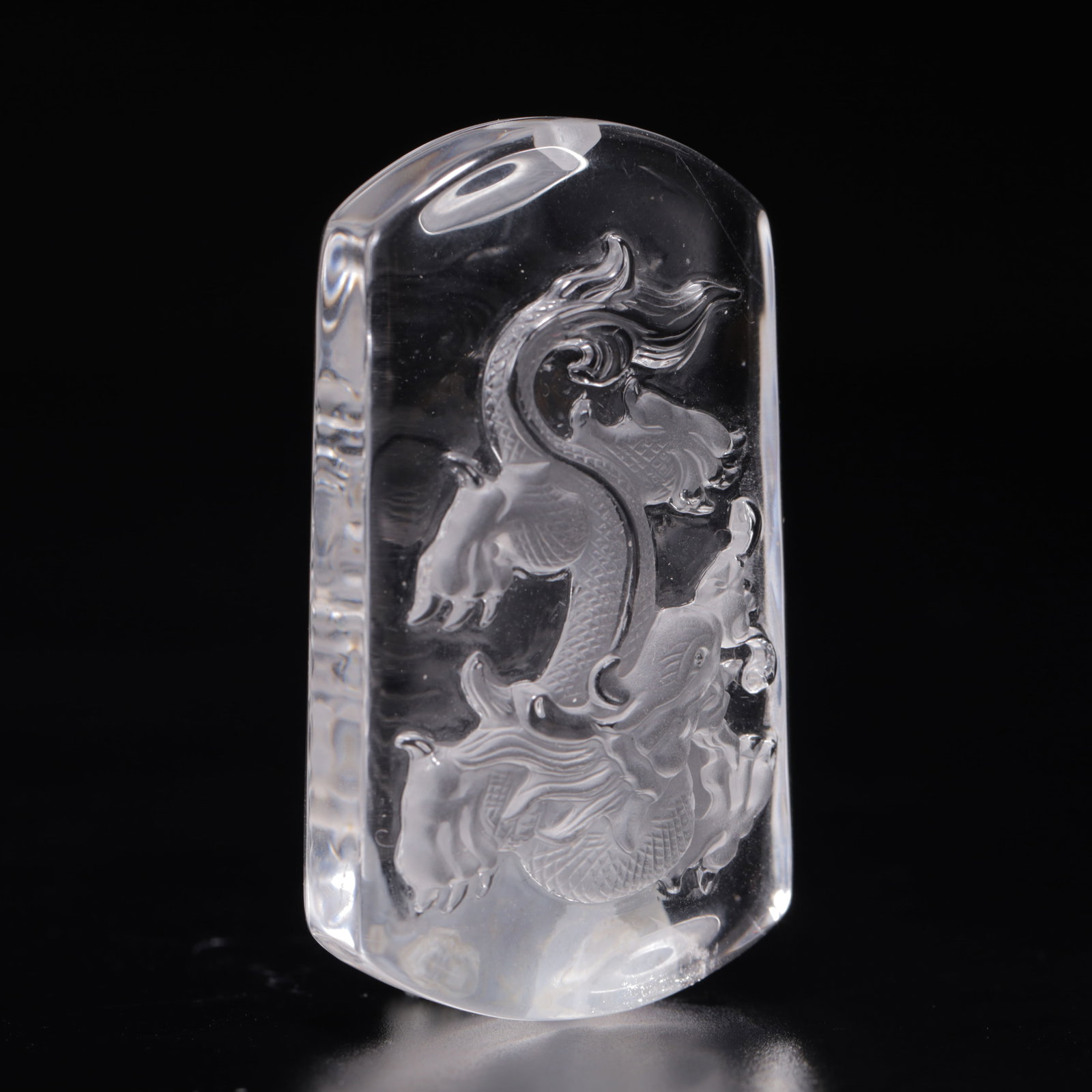 An Exquisite Crystal Dragon Pattern Pendant - 3