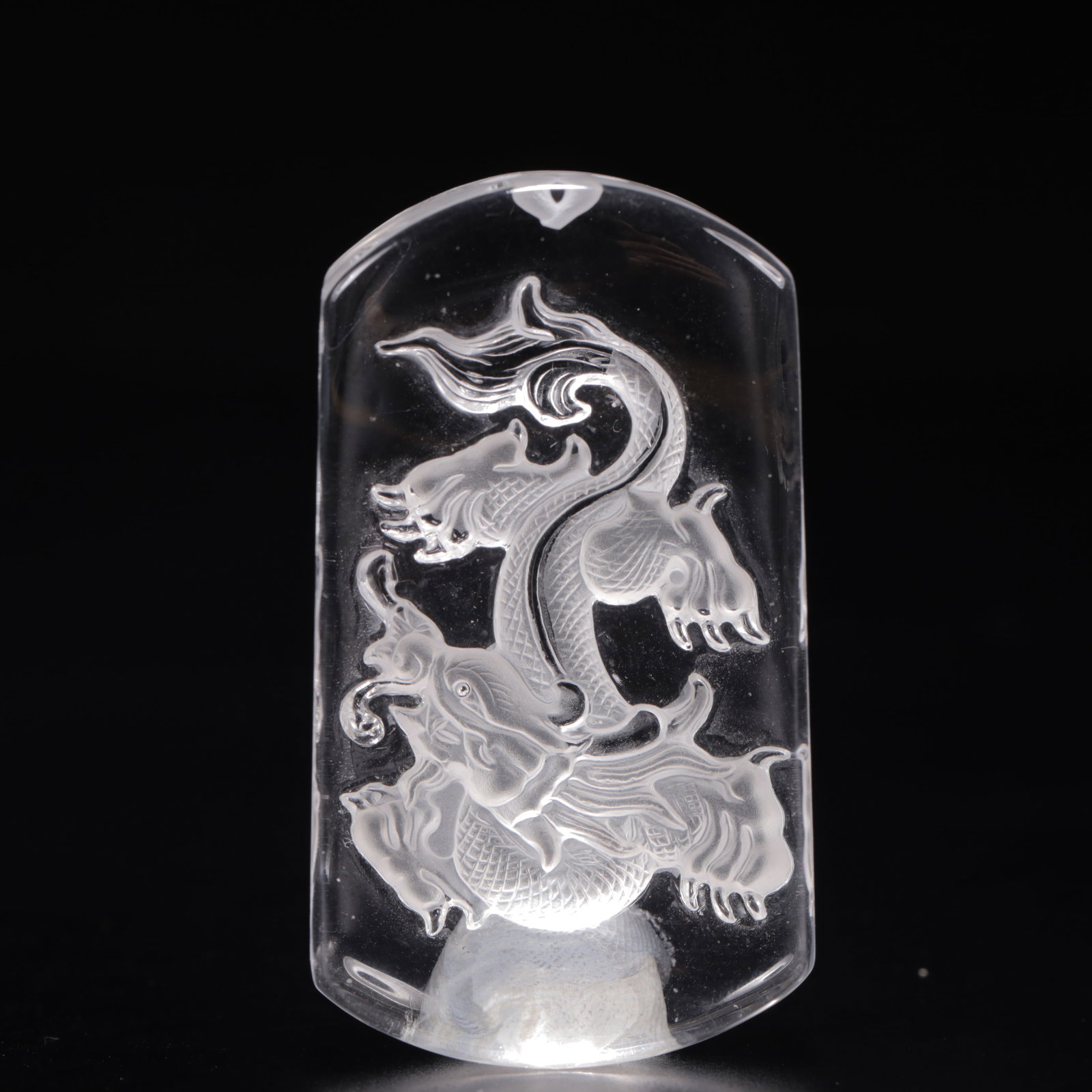 An Exquisite Crystal Dragon Pattern Pendant - 4