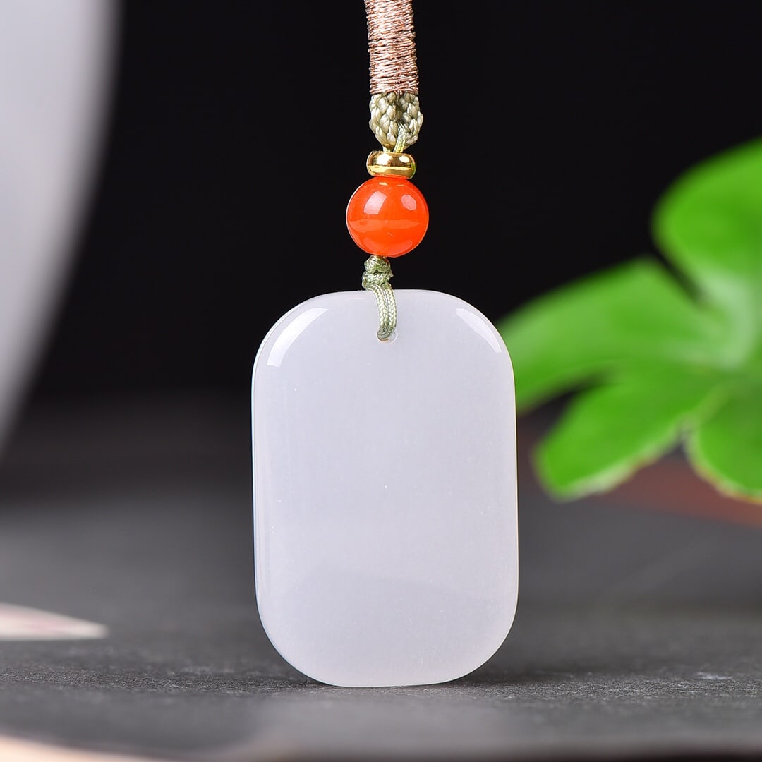 An Exquisite White Jade Pendant: An Exquisite White Jade Pendant,Size:0.8inx1.2in 白玉挂件
