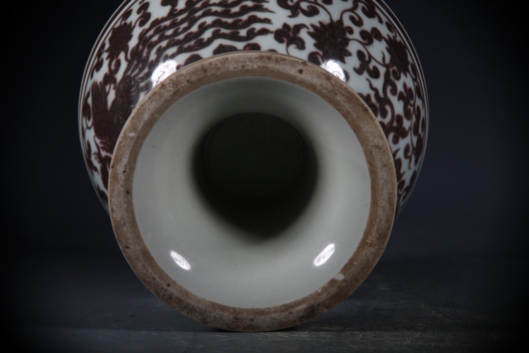 Underglaze-Red Phoenix Pattern Jar - 9