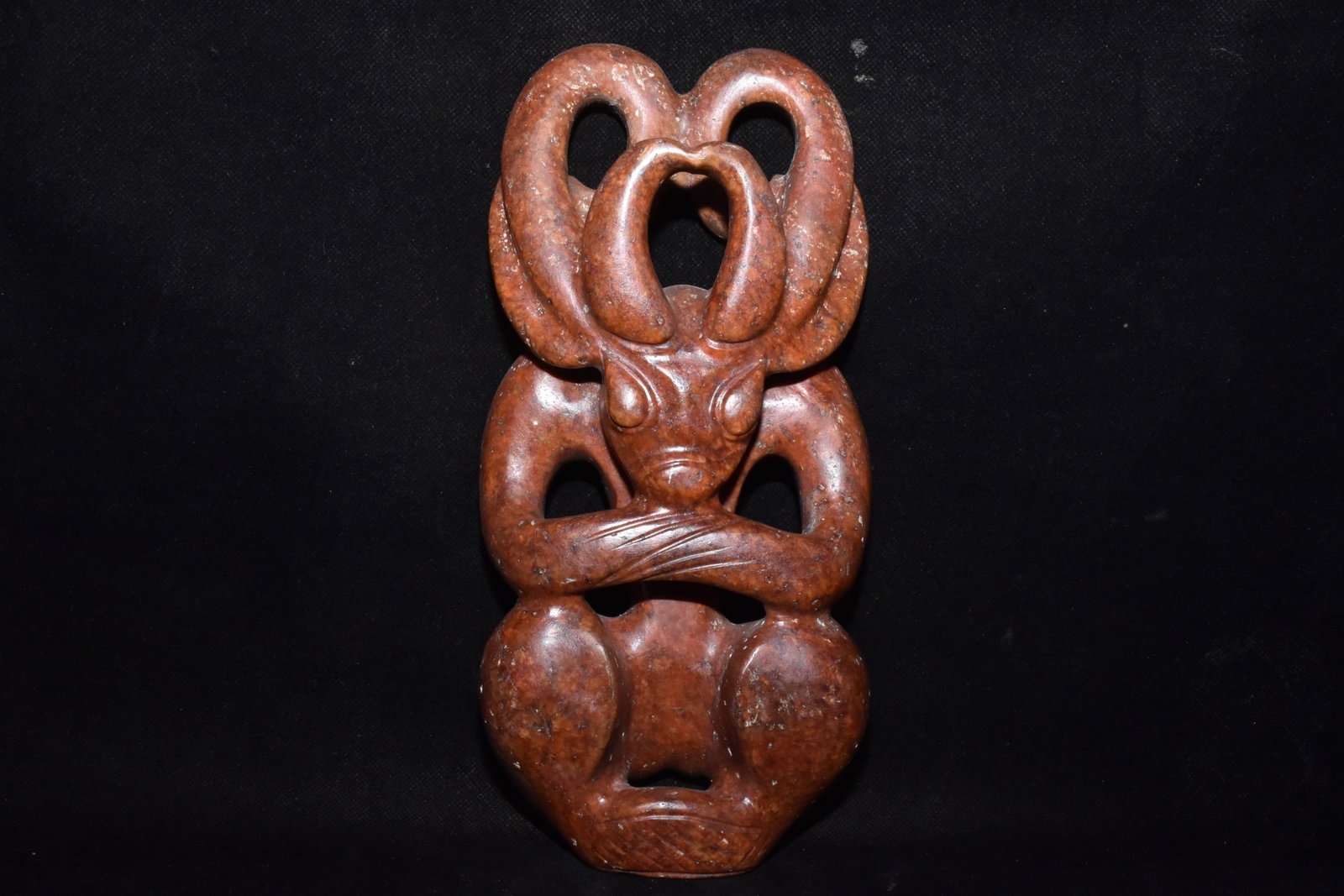 A Exquisite Gaogu Jade Figures Ornament: A Exquisite Gaogu Jade Figures Ornament,Ancient Time, China,Size:9.8inx5.1in,Weight:2080g 高古玉人形摆件,远古时期