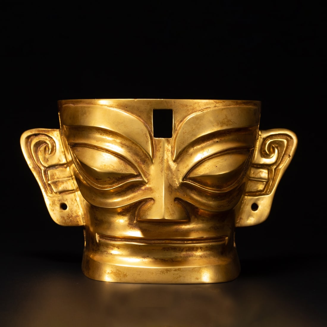 A Exquisite Gilt Bronze Mask (1 of 8)