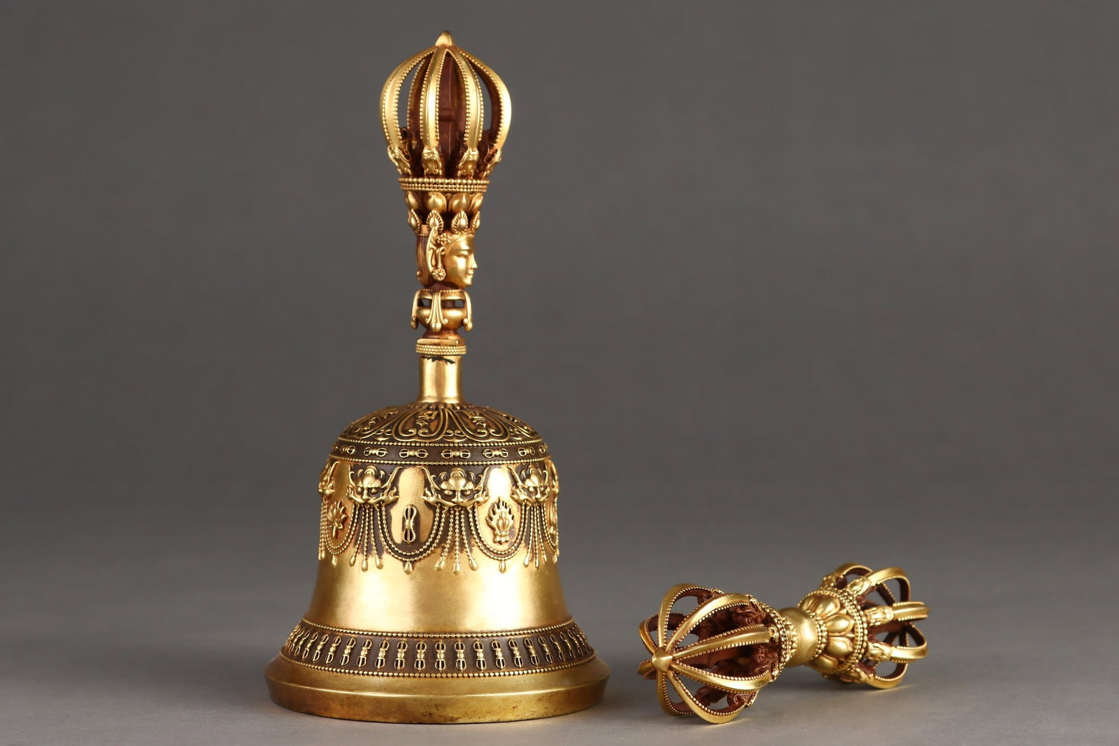 A Exquisite Gilt Bronze Vajra - 4