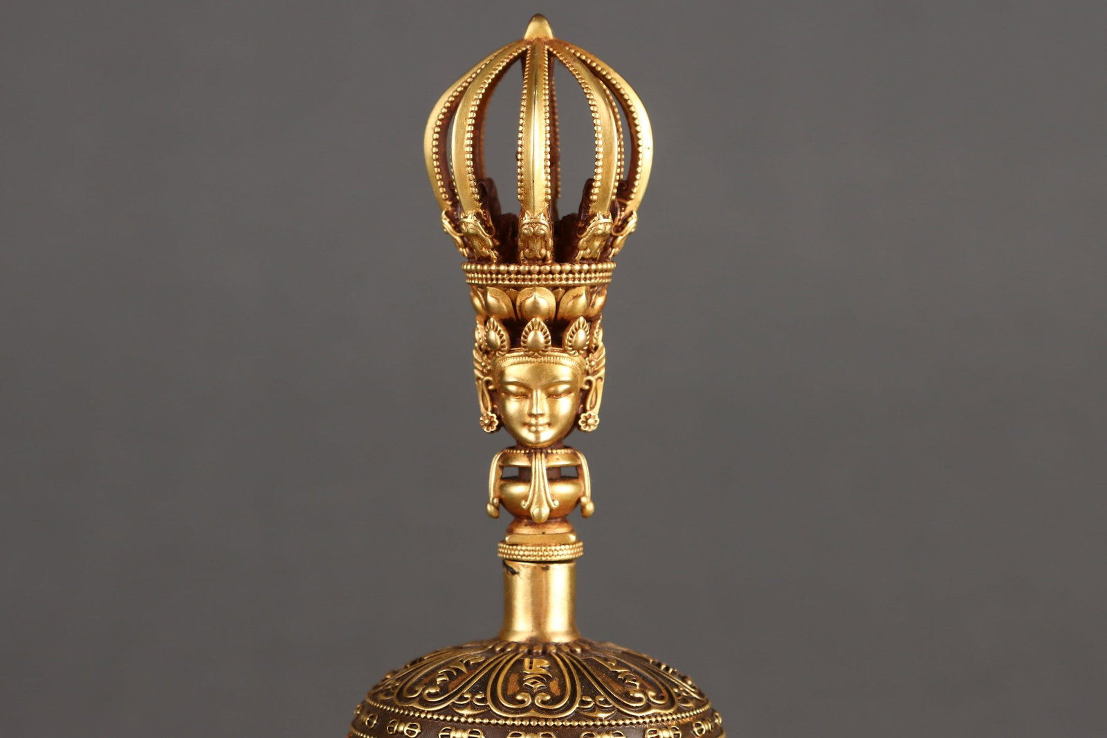 A Exquisite Gilt Bronze Vajra - 5