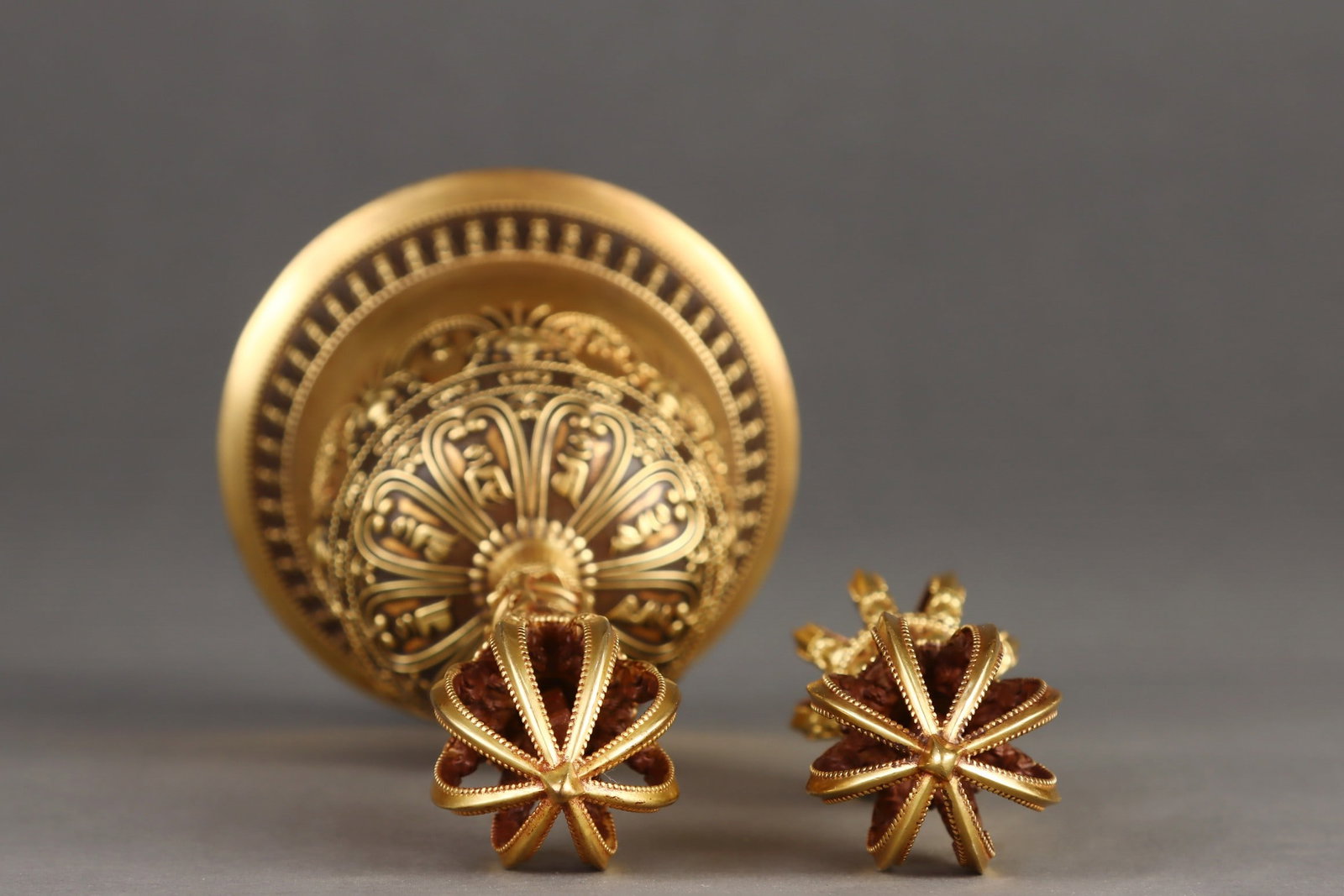 A Exquisite Gilt Bronze Vajra - 7