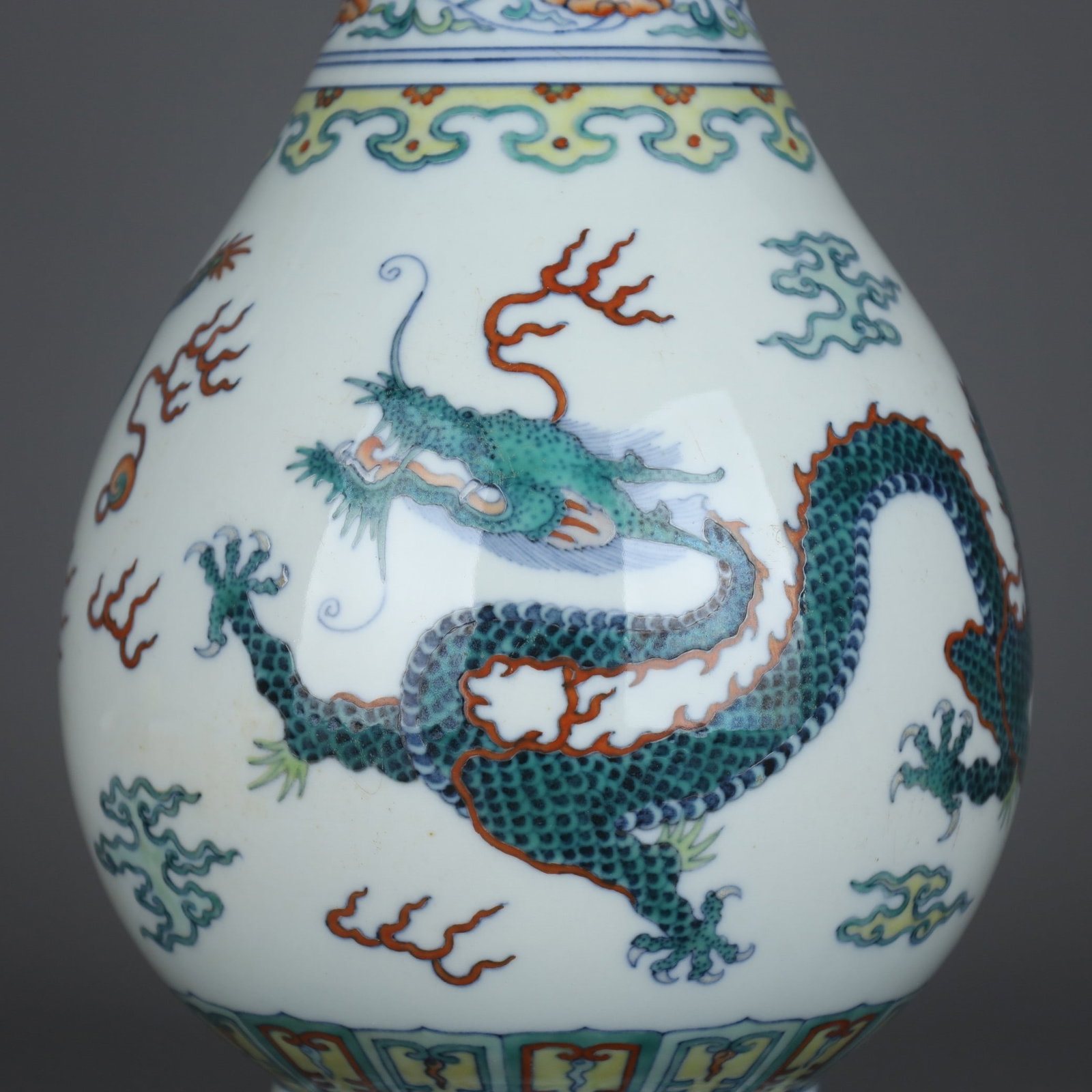 A Exquisite Doucai Dragon Pattern Vase - 5