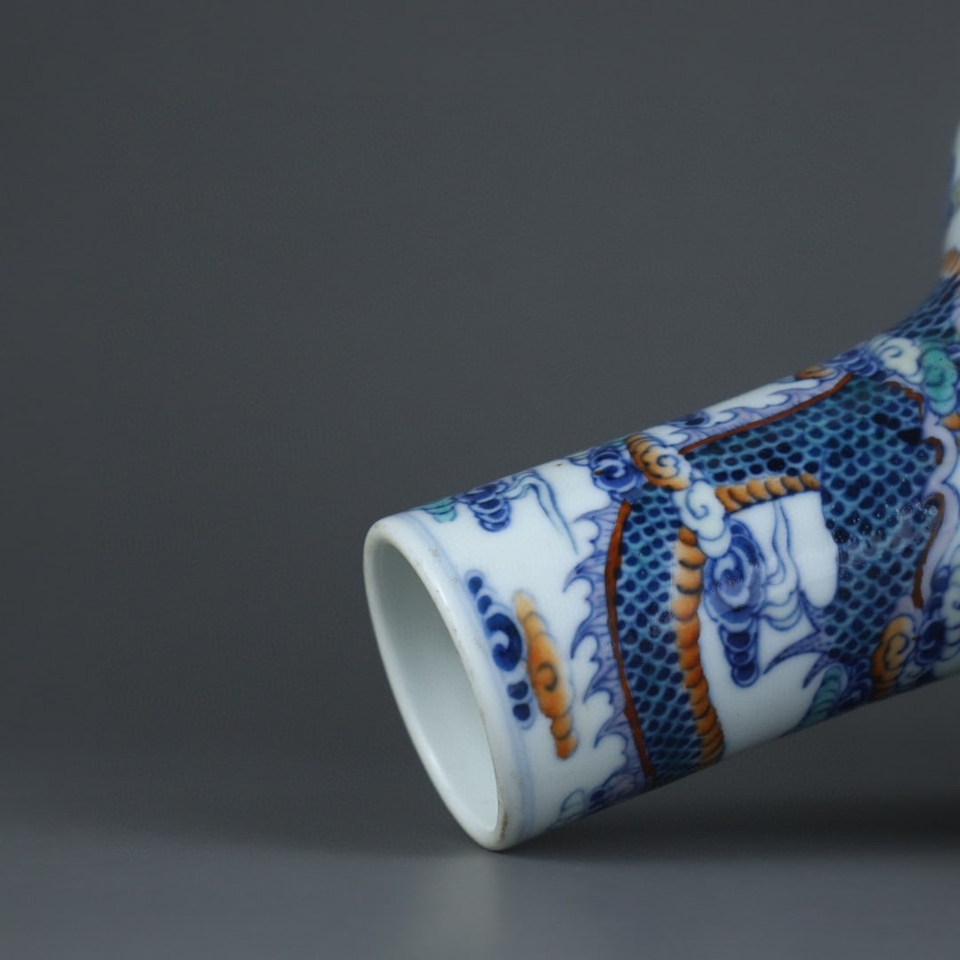 A Exquisite Doucai Dragon Phoenix Pattern Vase - 4