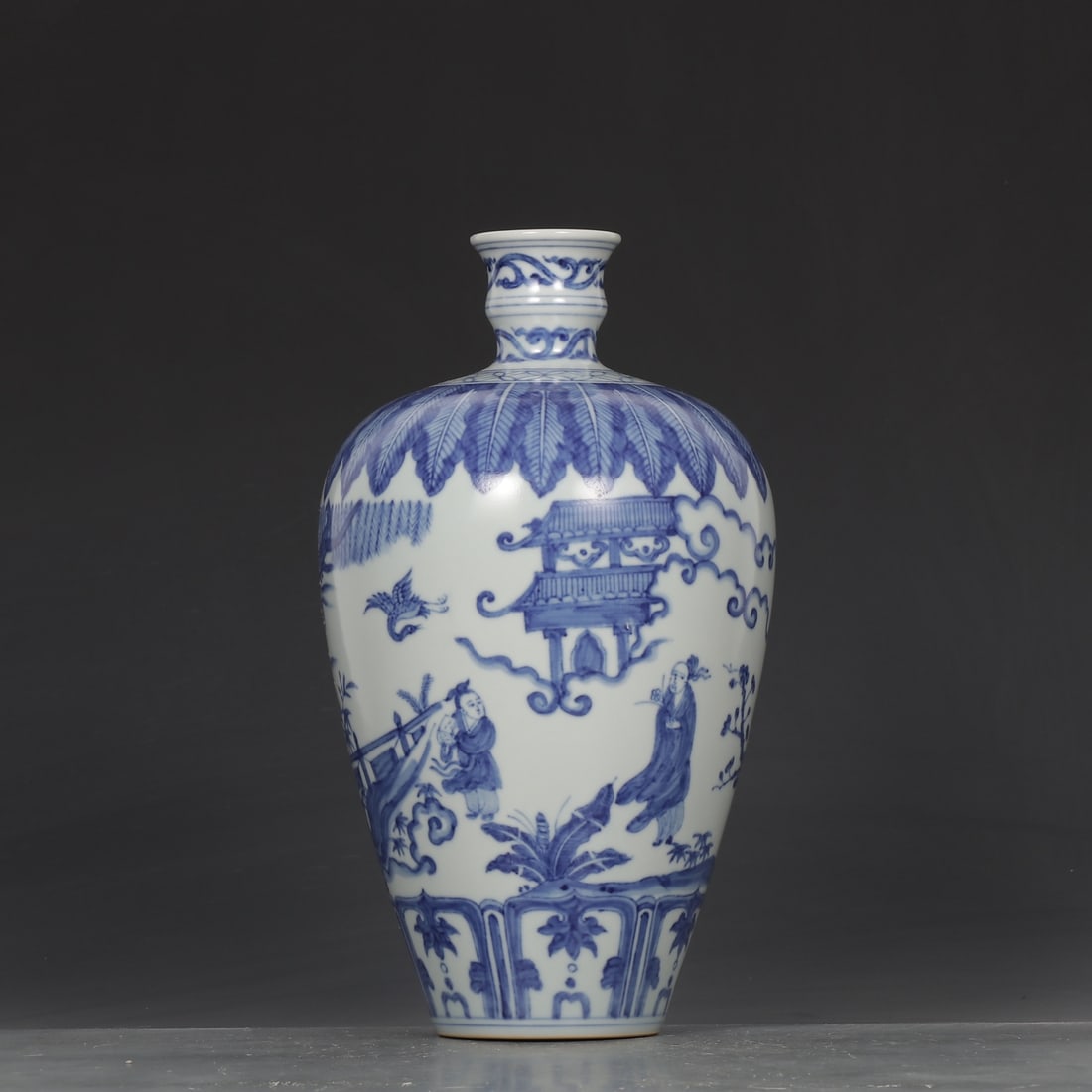 A Exquisite Blue and White Figures Pattern Vase - 6