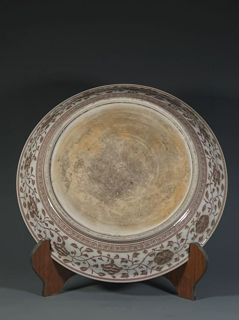 A Exquisite Underglaze-Red Flower Pattern Vase - 9