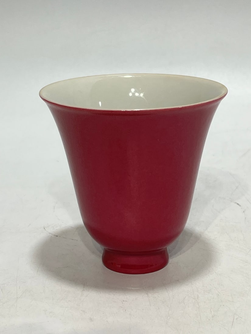 A Exquisite Ruby Red-Glazed Cup - 10