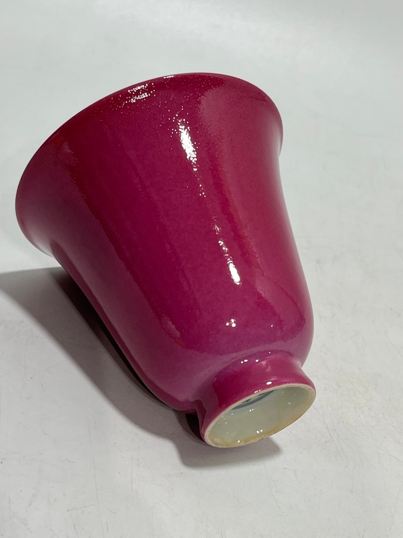 A Exquisite Ruby Red-Glazed Cup - 3