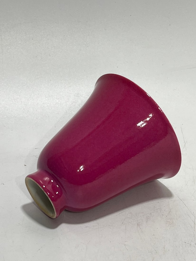 A Exquisite Ruby Red-Glazed Cup - 4