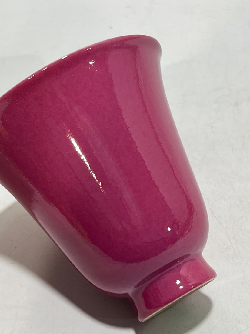 A Exquisite Ruby Red-Glazed Cup - 5