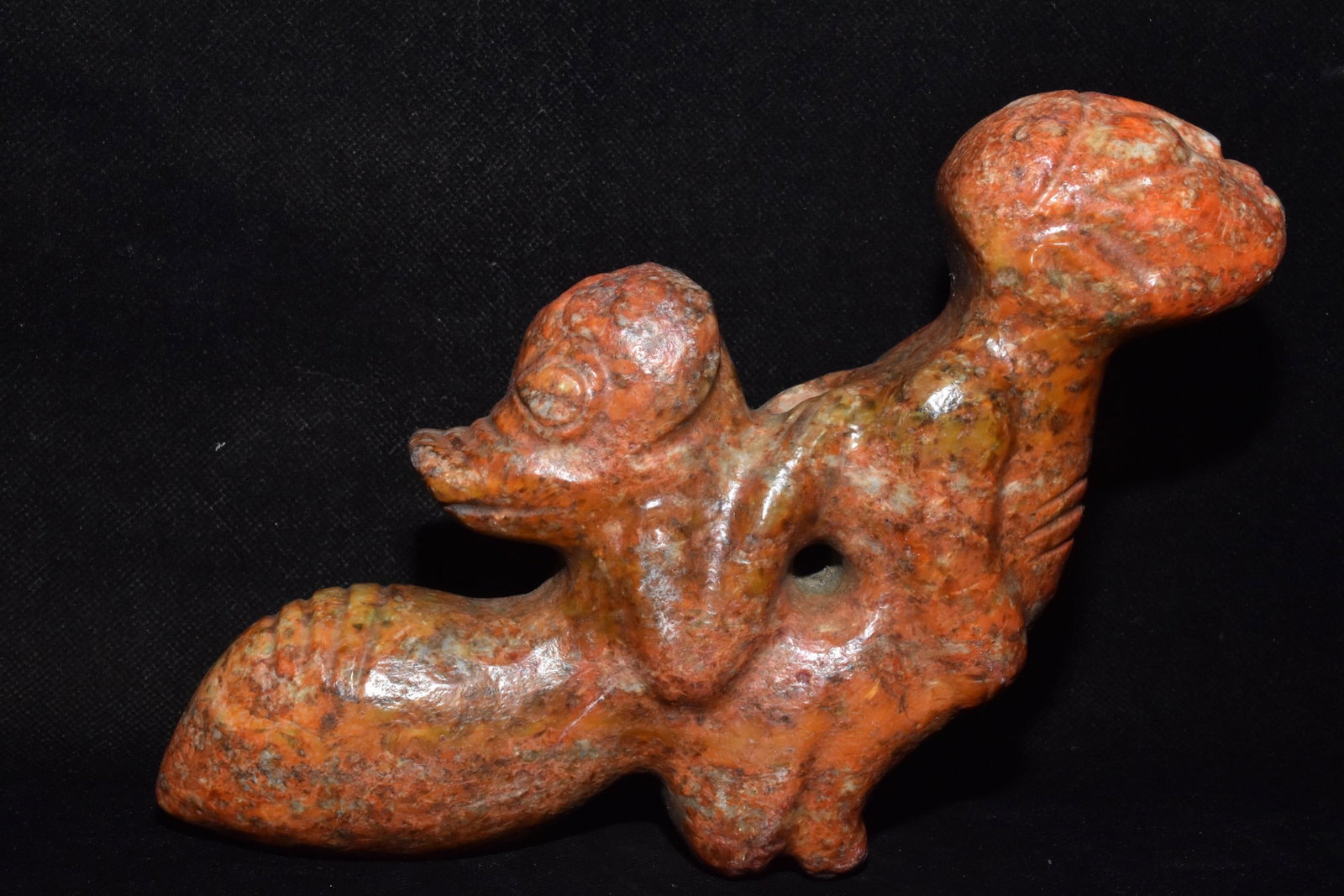 A Exquisite Gaogu Jade Figures Ornament: A Exquisite Gaogu Jade Figures Ornament,Ancient Time, China,Size:8.3inx5.5in,Weight:1300g 高古玉人形摆件,远古时期