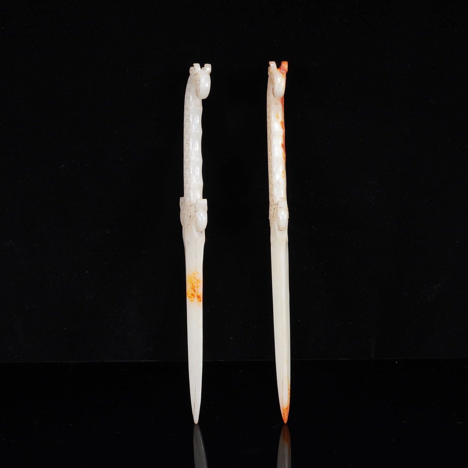 A pair of Exquisite Hotan Jade Daggers (1 of 9)