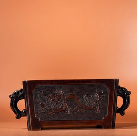 A Exquisite Bronze Dragon Pattern Dragon-Ears Censer