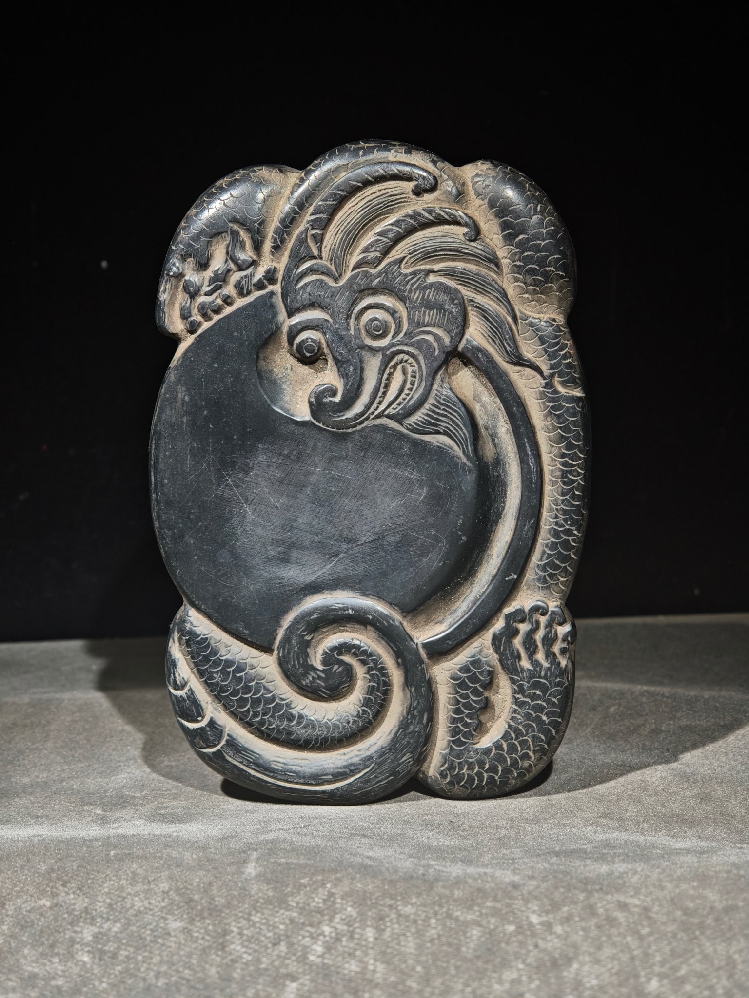 An Exquisite Dragon Pattern Inkstone - 2