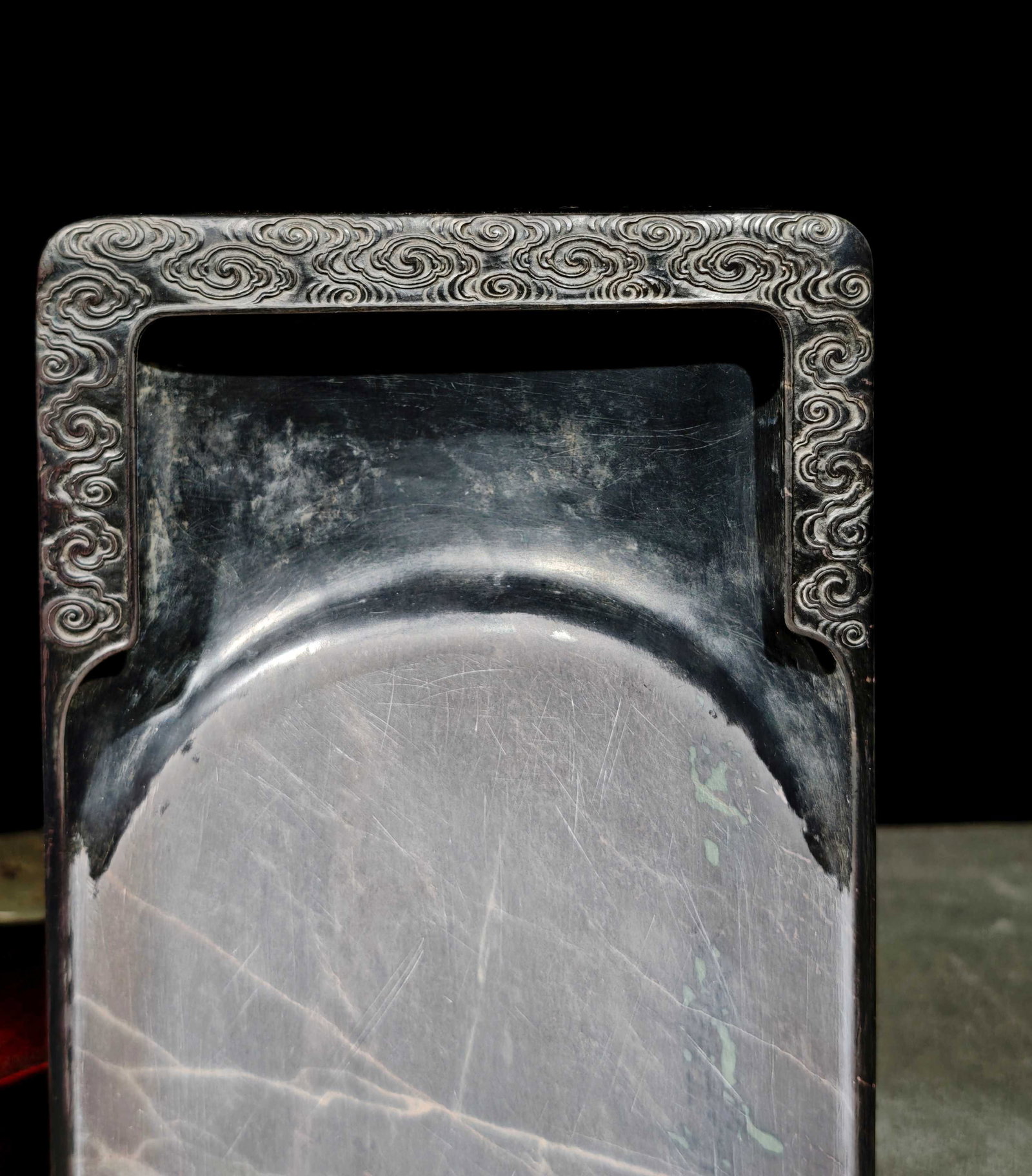 An Exquisite Auspicious Cloud Pattern Inkstone - 6