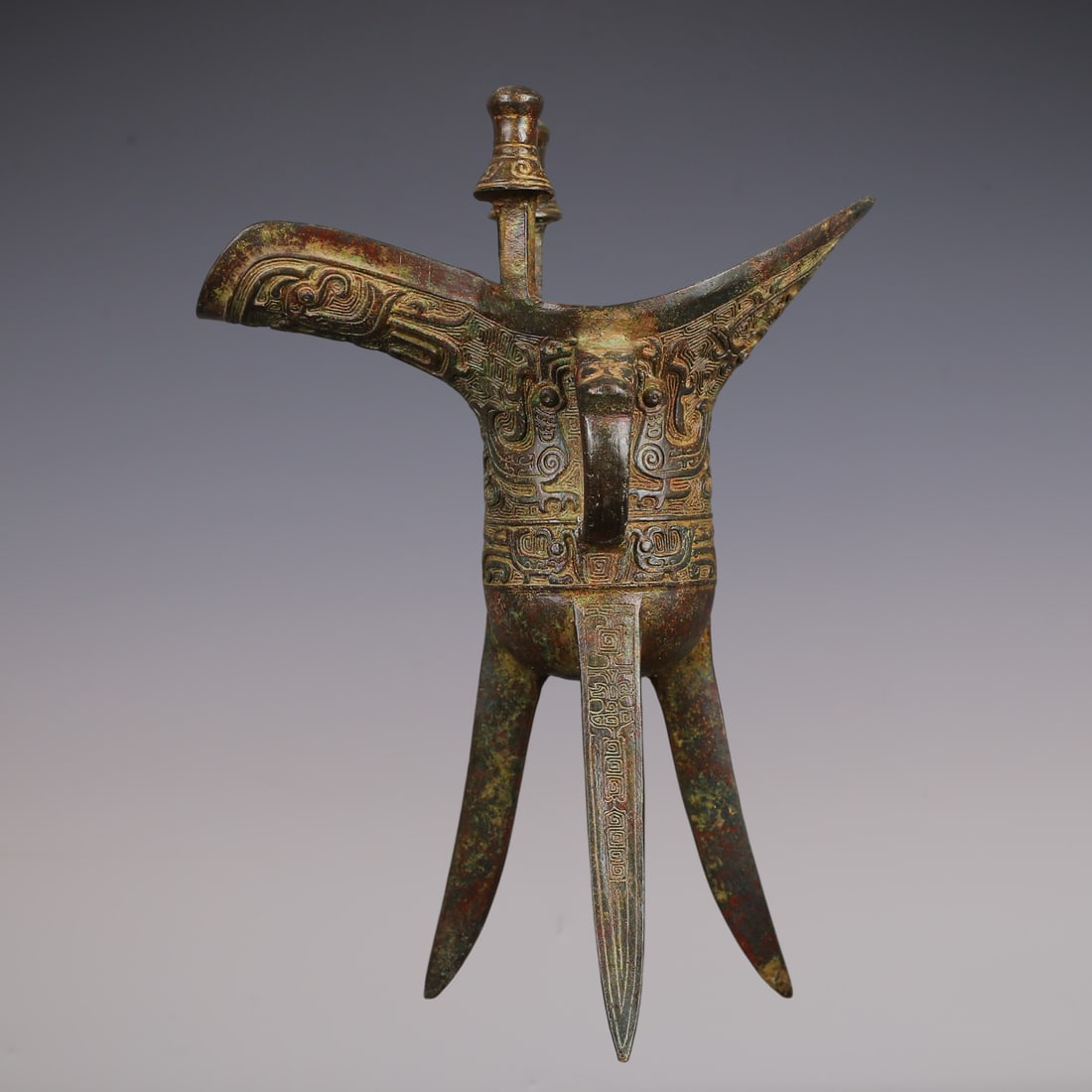 An Exquisite Bronze Phoenix Pattern Goblet (1 of 10)