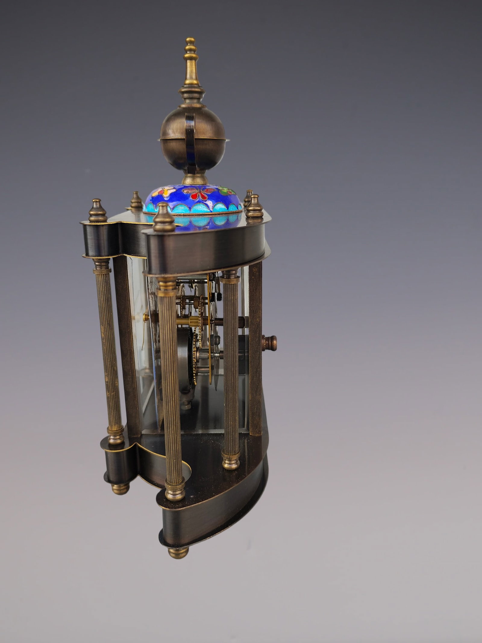 An Exquisite Bronze Lotus Pattern Clock - 3